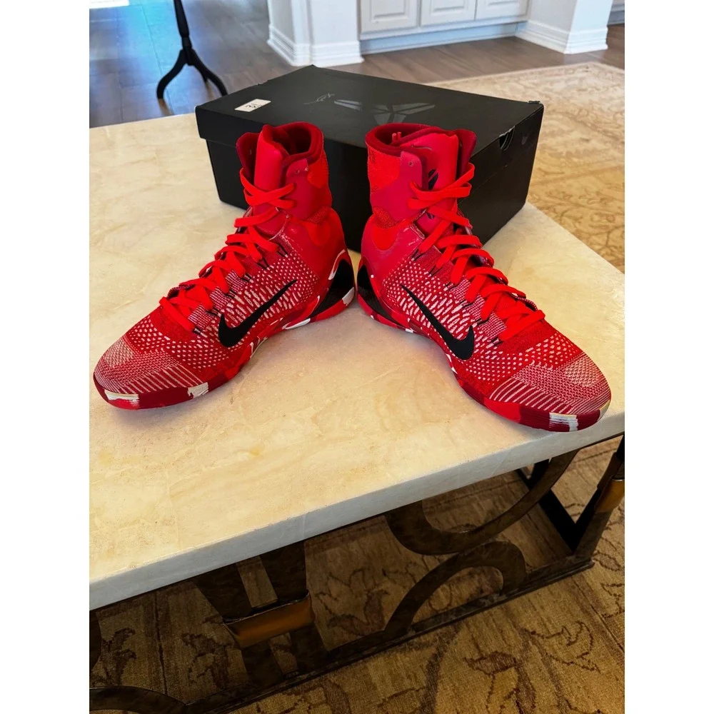 Nike Kobe IX Elite Protro High Bright Crimson Black FZ7335-600 Mens 10.5